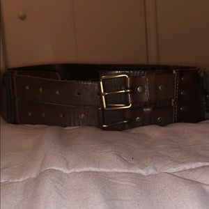 COPY - LINEA PELLE BELT BROWN! leather with hangi…